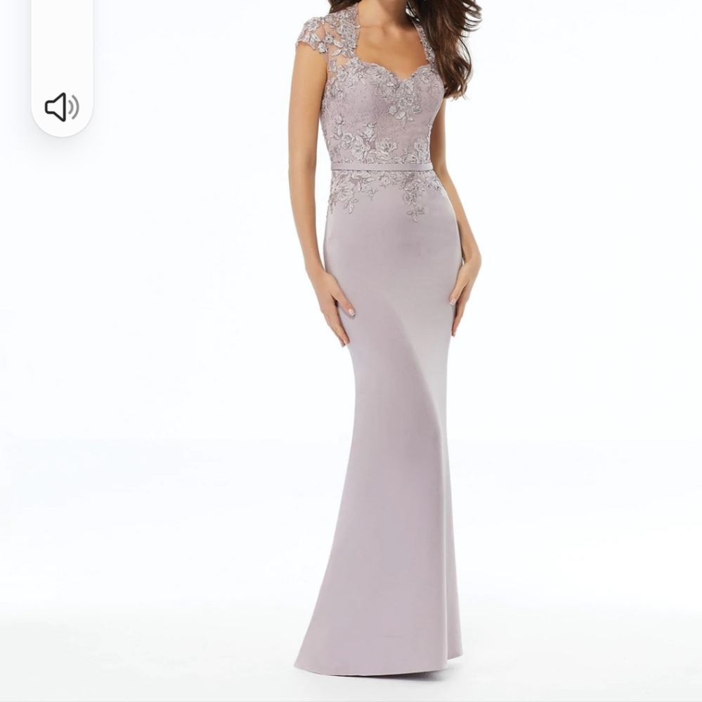 MGNY 72125 by Mori Lee Lilac Column Gown